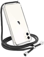 Модный чехол для Iphone 12 pro, прозрачный (черный ремешок) цена и информация | Чехлы для телефонов | kaup24.ee