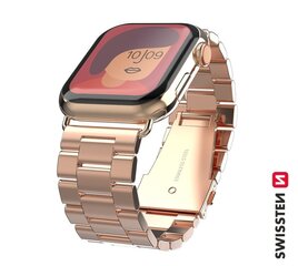 Металлический ремешок Swissten для Apple Watch 1/2/3/4/5/6 / SE / 42 мм / 44 мм / золотой цена и информация | Аксессуары для смарт-часов и браслетов | kaup24.ee