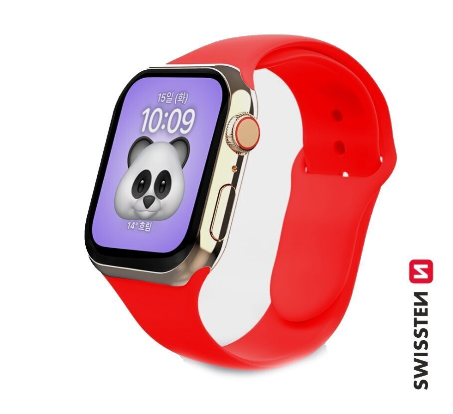 Swissten Silicone Band Red hind ja info | Nutikellade ja nutivõrude tarvikud | kaup24.ee