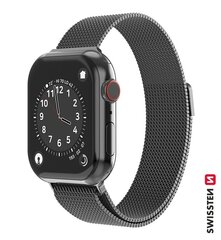 Металлический ремешок Swissten для Apple Watch 1/2/3/4/5/6 / SE / 42 мм / 44 мм / черный цена и информация | Аксессуары для смарт-часов и браслетов | kaup24.ee