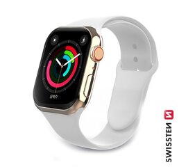 Cиликоновый ремешок Swissten для Apple Watch 1/2/3/4/5/6 / SE / 38 мм / 40 мм / белый цена и информация | Аксессуары для смарт-часов и браслетов | kaup24.ee