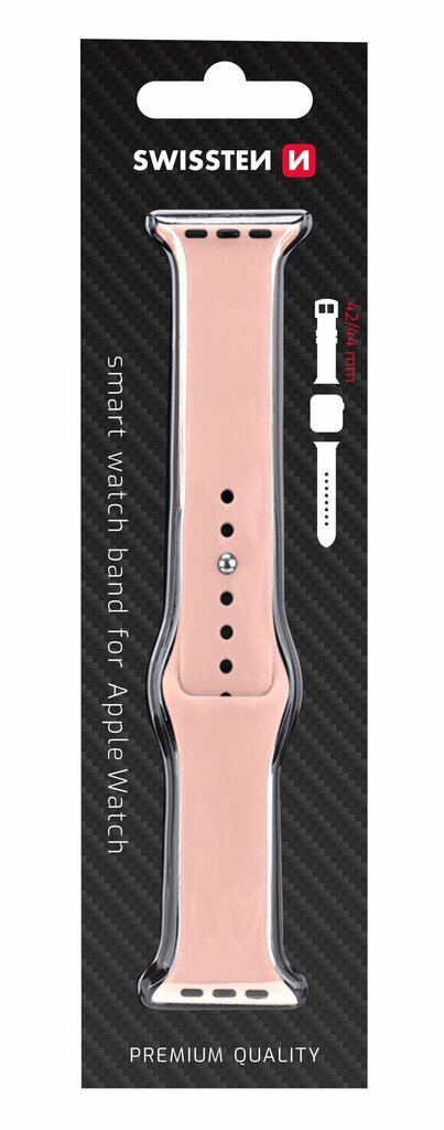 Swissten Silicone Band Pink hind ja info | Nutikellade ja nutivõrude tarvikud | kaup24.ee