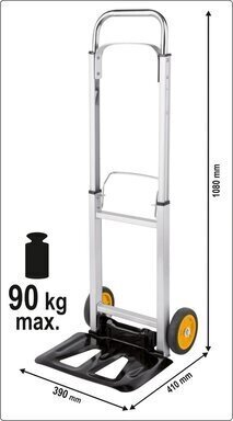 Kokkupandav käru kauba transportimiseks 355 x 240 mm 90 kg Vorel (78661) цена и информация | Käsitööriistad | kaup24.ee