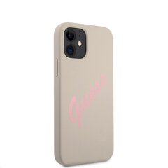 GUHCP12SLSVSGP Guess Silicone Vintage Pink Script Cover for iPhone 12 mini 5.4 Grey hind ja info | Telefoni kaaned, ümbrised | kaup24.ee