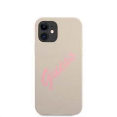 GUHCP12SLSVSGP Guess Silicone Vintage Pink Script Cover for iPhone 12 mini 5.4 Grey hind ja info | Telefoni kaaned, ümbrised | kaup24.ee