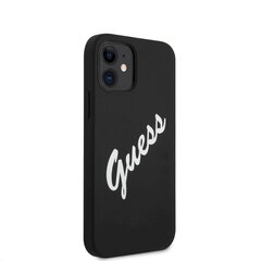 GUHCP12SLSVSBW Guess Silicone Vintage Script Cover for iPhone 12 mini 5.4 Black hind ja info | Telefoni kaaned, ümbrised | kaup24.ee