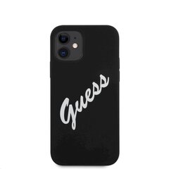 GUHCP12SLSVSBW Guess Silicone Vintage Script Cover for iPhone 12 mini 5.4 Black цена и информация | Чехлы для телефонов | kaup24.ee