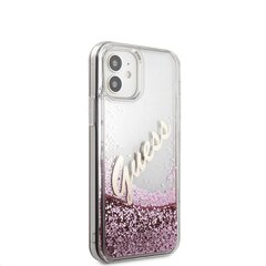 GUHCP12SGLVSPI Guess Liquid Glitter Vintage Cover for iPhone 12 mini 5.4 Pink hind ja info | Telefoni kaaned, ümbrised | kaup24.ee
