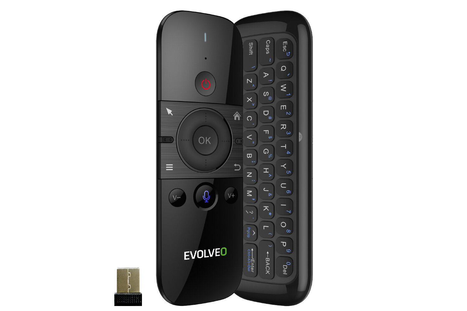 EVOLVEO FlyMotion D1 2in1, juhtmevaba güroskoopiline hiir klaviatuuriga. Toetab hääljuhtimist, programmeeritavaid nuppe, akut цена и информация | Hiired | kaup24.ee