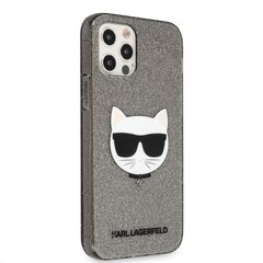 KLHCP12LCHTUGLB Karl Lagerfeld Choupette Head Glitter Case for iPhone 12 Pro Max 6.7 Black hind ja info | Telefoni kaaned, ümbrised | kaup24.ee