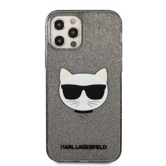 KLHCP12LCHTUGLB Karl Lagerfeld Choupette Head Glitter Case for iPhone 12 Pro Max 6.7 Black hind ja info | Telefoni kaaned, ümbrised | kaup24.ee