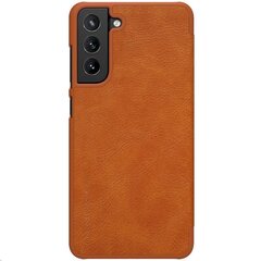 Nillkin Qin Book Case for Samsung Galaxy S21 FE Brown hind ja info | Telefoni kaaned, ümbrised | kaup24.ee