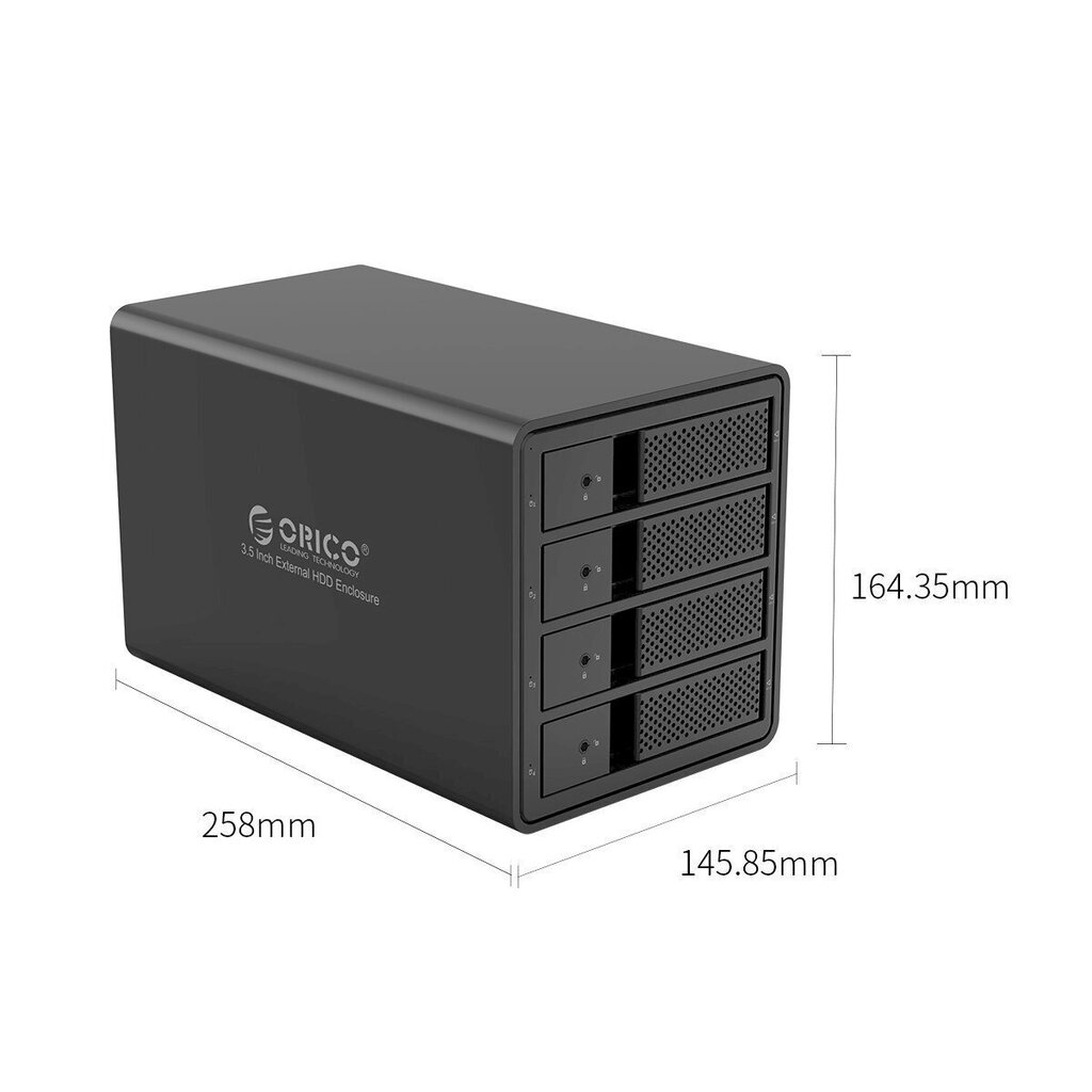 Hard Drive Enclosure Orico HDD, 3.5 Inch, 4 Bay, USB 3.0 type B, RAID цена и информация | USB jagajad, adapterid | kaup24.ee