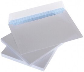 Конверты C4 белые с лентой и внутренним прессом 229x324 mm  x 25 штук, цена и информация | Конверты, открытки | kaup24.ee