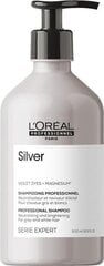 Kollast tooni neutraliseeriv šampoon hallidele ja heledatele juustele L'Oreal Professionnel Serie Expert Silver 500 ml kaina ir informacija | Šampoonid | kaup24.ee