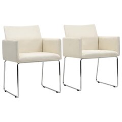 Обеденные стулья, 4 шт., белые цена и информация | Стулья для кухни и столовой | kaup24.ee