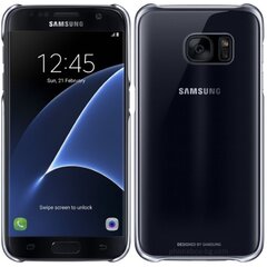 Чехол-крышка Clear Cover для Samsung Galaxy S7 G930, Черный цена и информация | Чехлы для телефонов | kaup24.ee