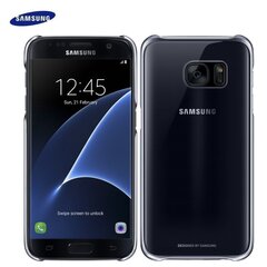 Чехол-крышка Clear Cover для Samsung Galaxy S7 G930, Черный цена и информация | Чехлы для телефонов | kaup24.ee