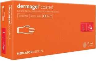 Латексные перчатки Mercator dermagel без пудры M (100 шт.) цена и информация | Аптечки | kaup24.ee