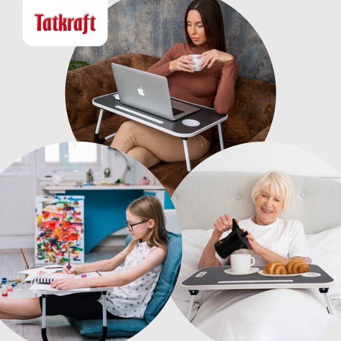 Suur kokkupandav lauaarvuti, tahvelarvuti alus Tatkraft Casper цена и информация | Arvutilauad, kirjutuslauad | kaup24.ee