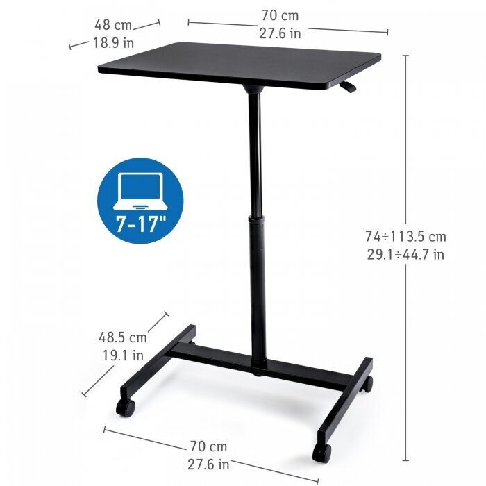 Tatkraft Focus Airlift Sit-Stand mobiilne ergonoomiline arvutilaud hind ja info | Arvutilauad, kirjutuslauad | kaup24.ee