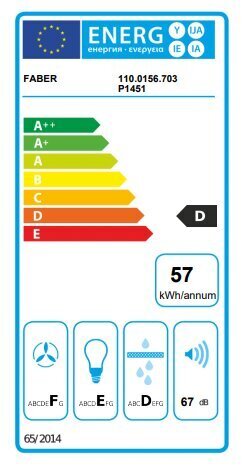 Õhupuhasti Faber 741 BASE W A50 FB EXP, laius 50cm цена и информация | Õhupuhastid | kaup24.ee