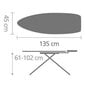 Brabantia triikimislaud D 135x45 cm, Titan Oval цена и информация | Triikimislauad | kaup24.ee
