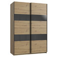 Шкаф Altona 1, дуб artison, тёмно-серый, 135 см