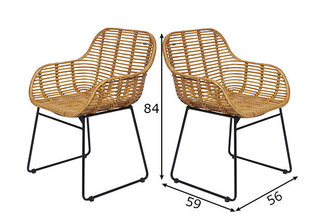 комплект из 2 стульев SIT Tom Tailor, коричневый/черный цена и информация | Стулья для кухни и столовой | kaup24.ee