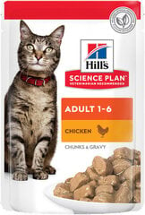 Toit täiskasvanud kassidele Hill's Science Plan Adult kanaga, 85 g hind ja info | Konservid kassidele | kaup24.ee