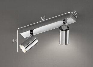 Потолочный светильник для ванной Gavin, хром цена и информация | Потолочные светильники | kaup24.ee