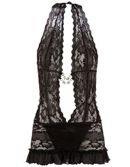 Маленькое Кружевное Платье - Черный цена и информация | Сексуальное женское белье | kaup24.ee