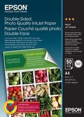 EPSON DOUBLE-SIDED PHOTO QUALITY INKJET PAPER, A4, 50 hind ja info | Printeritarvikud | kaup24.ee