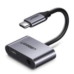 Ugreen CM193 USB-C-USB-C adapter, 3,5 mm, hall цена и информация | Адаптеры и USB-hub | kaup24.ee