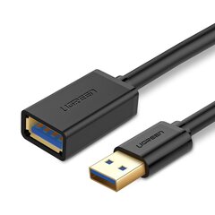 Удлинительный кабель Ugreen US129 USB 3.0, 1 м, черный цена и информация | Адаптеры и USB-hub | kaup24.ee