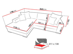 Угловой диван Malwi цена и информация | Угловые диваны | kaup24.ee