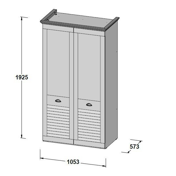 Riidekapp Forte Marida MDNS929, valge hind ja info | Lastetoa kapid | kaup24.ee