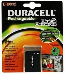 Aku Duracell 3.7v 1000mAh DR9932, Nikon EN-EL12 цена и информация | Аккумуляторы, батарейки | kaup24.ee