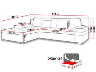 Угловой диван-кровать Bangkok цена и информация | Угловые диваны | kaup24.ee