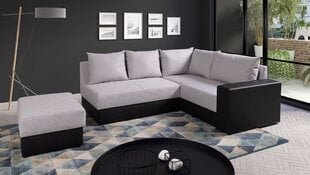 Угловой диван-кровать Bono, белый/чёрный цена и информация | Диваны | kaup24.ee