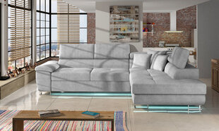Угловой диван-кровать Cotere + LED цена и информация | Угловые диваны | kaup24.ee