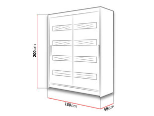 Шкаф с раздвижными дверями WESTA / PRESTO IV цена и информация | Шкафы | kaup24.ee