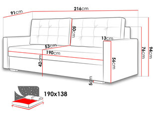Диван-кровать Stella, серый цена и информация | Диваны | kaup24.ee