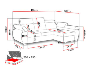 Угловой диван-кровать BOSTON MINI цена и информация | Угловые диваны | kaup24.ee