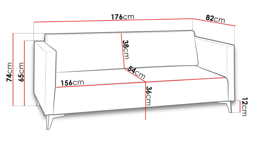 Diivan SZAFIR 3 hind ja info | Diivanid ja diivanvoodid | kaup24.ee