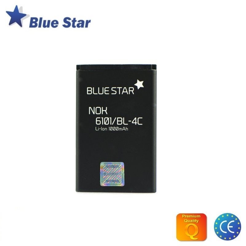 BlueStar aku telefonile Nokia X2 6300 Li-Ion 1000 mAh, Analoog BL-4C hind ja info | Mobiiltelefonide akud | kaup24.ee