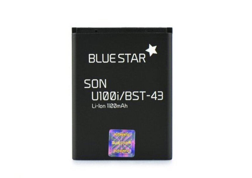 Telefoni aku BlueStar Battery Sony Ericsson Hazel Elm Yari Li-Ion 1100 mAh Analog BST-43 hind ja info | Mobiiltelefonide akud | kaup24.ee