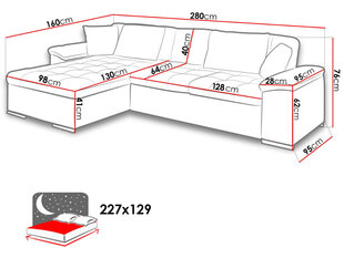 Угловой диван-кровать Diana цена и информация | Диваны | kaup24.ee
