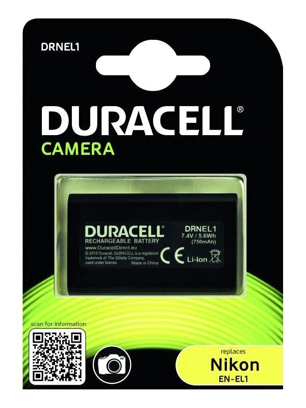 Duracell Premium Analog Nikon EN-EL1 Battery for CoolPix 775 880 995 DG-5W 7.4V 750mAh hind ja info | Akud, patareid fotoaparaatidele | kaup24.ee