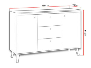 Комод Oviedo цена и информация | Шкафчики в гостиную | kaup24.ee